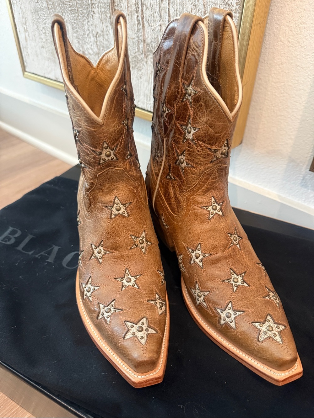 NWT Black Star Boots- Cowboy Booties